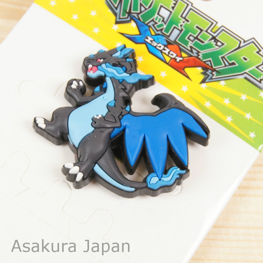 Pokemon 2015 XY crocs charms jibbitz Mega Charizard X Rubber pin
