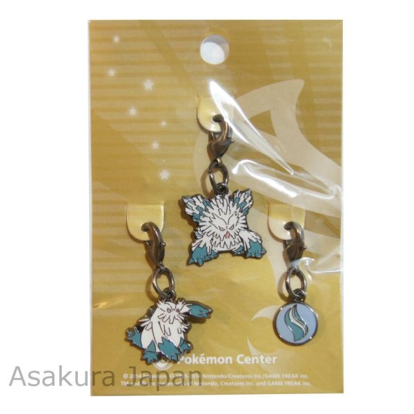 Photo1: Pokemon Center 2014 Mega Abomasnow Abomasnow Mega Stone Metal Charm Set (1)