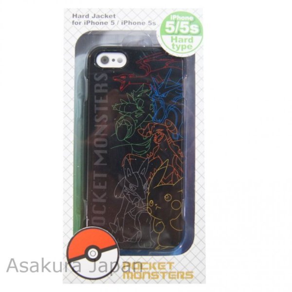 Photo2: Pokemon 2013 iPhone 5 5s Mobile Phone Hard Cover Line Art (2)