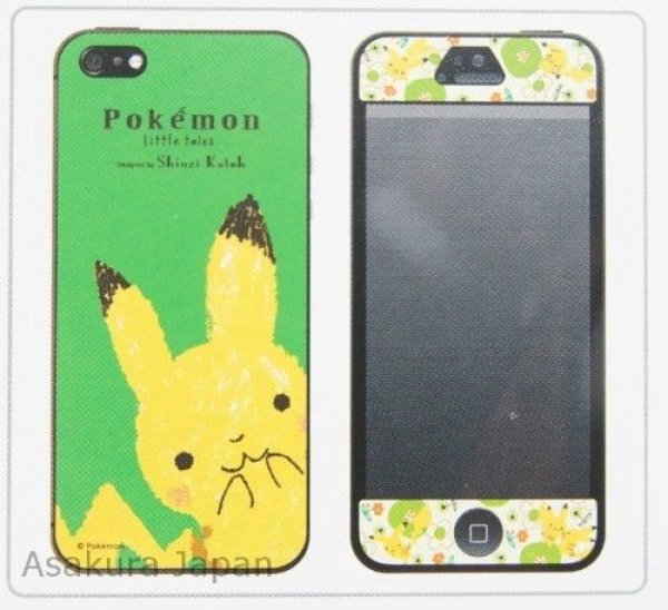 Photo1: Pokemon Center 2013 Shinzi Katoh Little Tales decoration sticker iphone 5 5s Green (1)