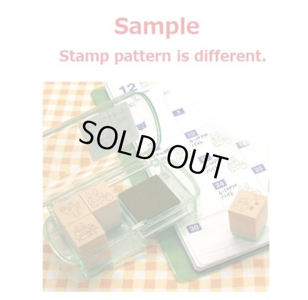 Photo3: Studio Ghibli Mini Rubber Stamp with inkpad set Kiki's delivery service (3)