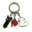 Photo2: Studio Ghibli Kiki's Delivery Service Triple Metal Charm Key Chain Radio Jiji (2)