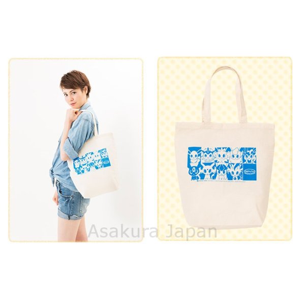 Photo1: Pokemon Center 2015 pokomon time Eevee COLLECTION PROMO Tote Bag (1)