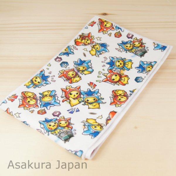 Photo1: Pokemon Center Hiroshima 2015 Magikarp Gyarados Pikachu Scarf towel (1)