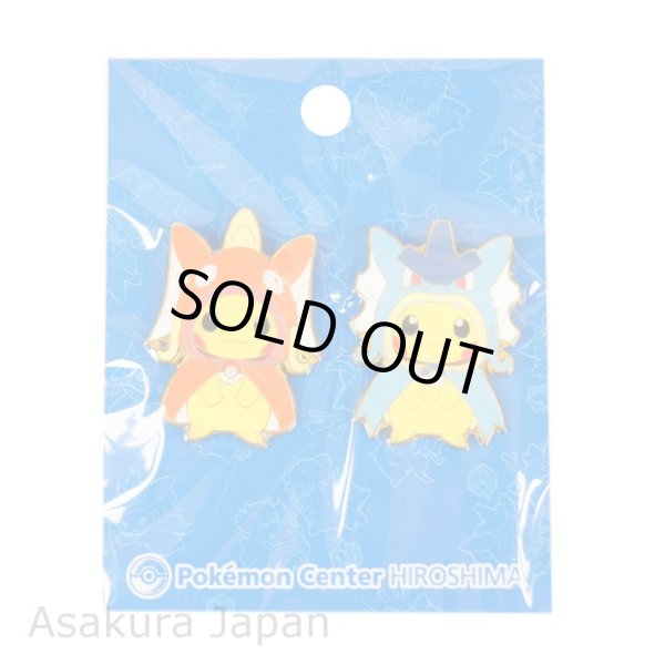 Photo1: Pokemon Center Hiroshima 2015 Magikarp Gyarados Pikachu Pin Badge set Pins (1)