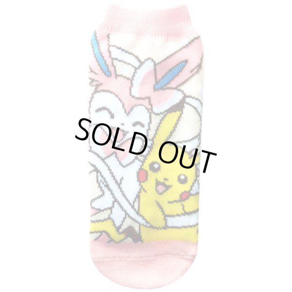 Photo1: Pokemon Socks for Women Sylveon and Pikachu 22 - 24 cm 1Pair (1)