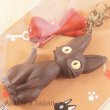 Photo3: Studio Ghibli Kiki's Delivery Service Suites Art Collection Keychain Jiji chocolate (3)