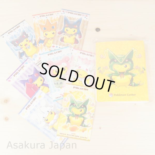 Photo1: Pokemon Center 2015 Poncho Pikachu Series #1 Business Card 8 cards and File Holder (1)