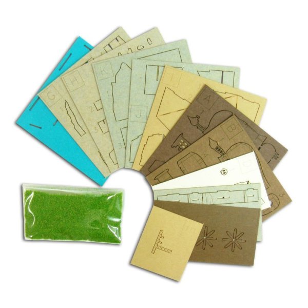 Photo3: Studio Ghibli mini Paper Craft Kit Laputa Castle in the Sky 18 "Tiger Moth Hasshin" (3)