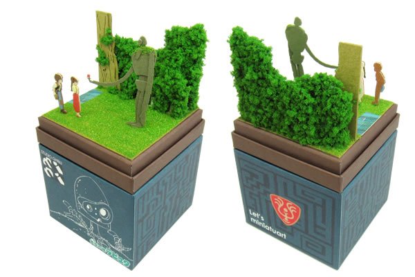 Photo2: Studio Ghibli mini Paper Craft Kit Laputa Castle in the Sky 19 "Robot Soldier & Sheeta & Pazu" (2)