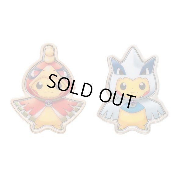 Photo1: Pokemon Center 2016 Poncho Pikachu Series Lugia and Ho-oh ver. Pin Badge set Pins (1)