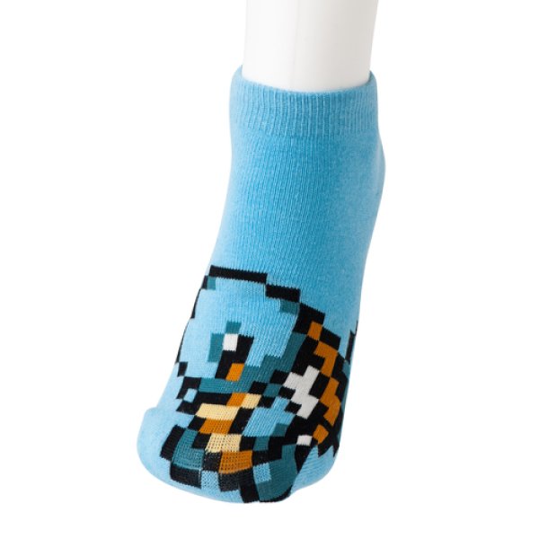 Photo1: Pokemon Center 2016 Pixel design Short Socks for Women 23 - 25 cm 1 Pair Squirtle Dot (1)