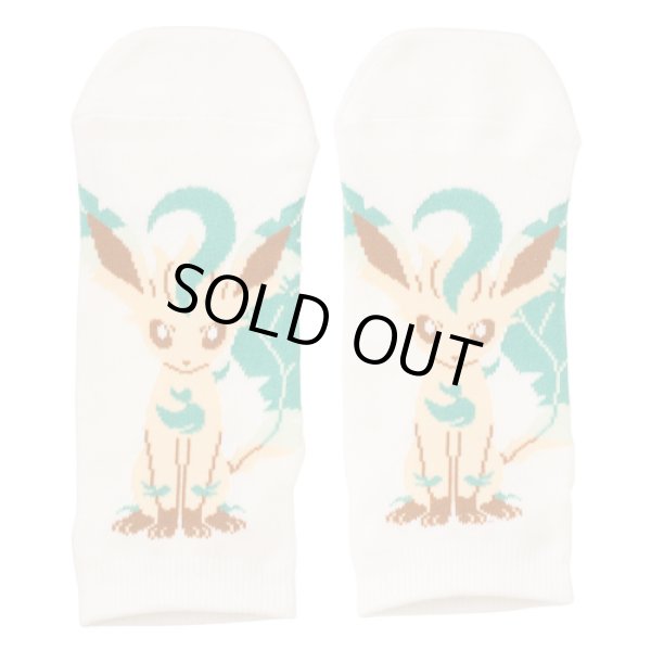 Photo1: Pokemon Center 2016 Evolutions Short Socks for Women 23 - 25cm 1 Pair Leafeon (1)