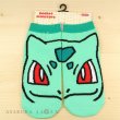 Photo2: Pokemon Socks for Women Big Face Bulbasaur 22 - 24 cm 1Pair (2)