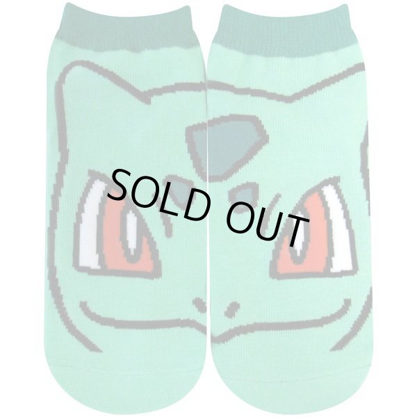 Photo1: Pokemon Socks for Women Big Face Bulbasaur 22 - 24 cm 1Pair (1)