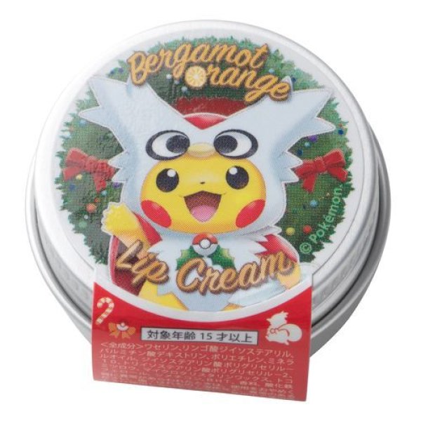 Photo1: Pokemon Center CHRISTMAS 2016 PM Lip balm cream 10g Delibird Poncho Pikachu (1)