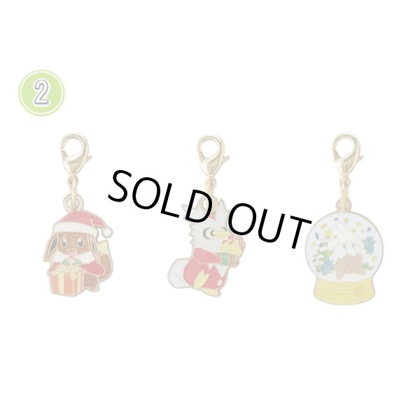 Photo1: Pokemon Center CHRISTMAS 2016 Metal Charm #2 Eevee Delibird Snorunt set (1)