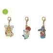 Photo1: Pokemon Center CHRISTMAS 2016 Metal Charm #1 Delibird Pikachu Oshawott Lucario set (1)