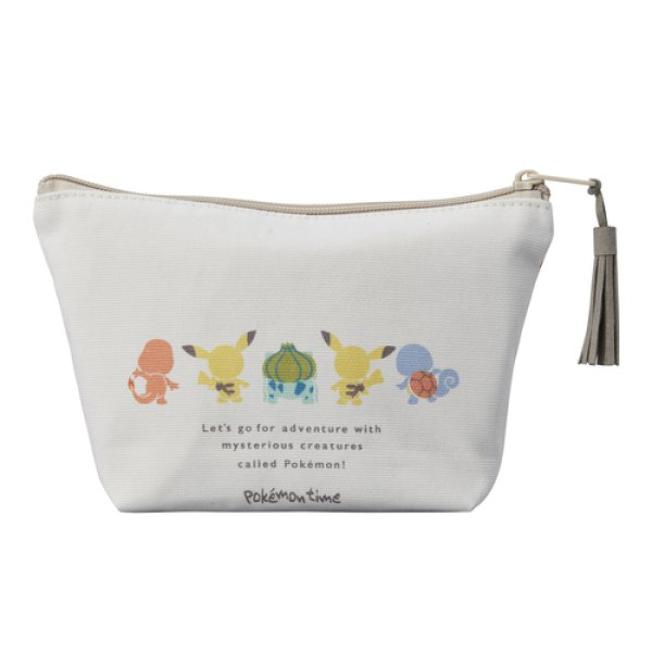 Photo2: Pokemon Center 2016 pokemon time Pouch case with tassels Pikachu Charmander Squirtle Bulbasaur (2)