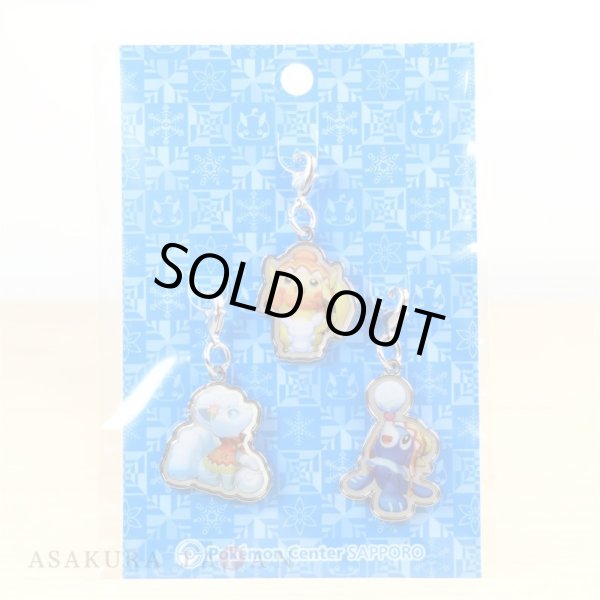Photo2: Pokemon Center 2016 Sapporo Snow Festival Metal Charm set Pikachu Alola Vulpix Popplio (2)
