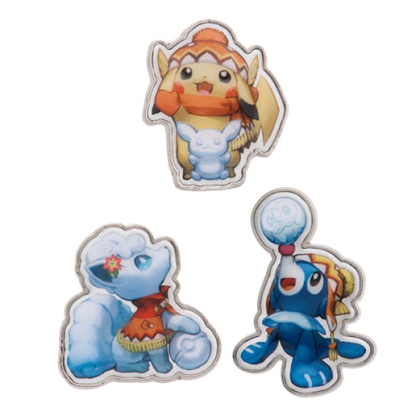 Photo1: Pokemon Center 2016 Sapporo Snow Festival Pin Badge Pins Pikachu Alola Vulpix Popplio (1)