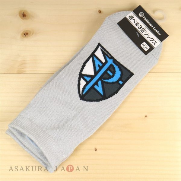 Photo1: Pokemon Center 2016 SECRET TEAMS Short Socks for Women 23 - 25cm 1 Pair Plasma Logo (1)