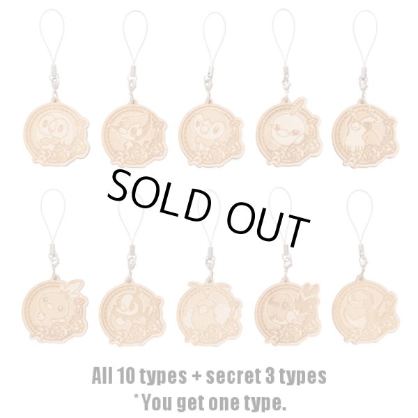 Photo4: Pokemon Center 2016 Rowlet MOKUROH’S GARDEN Wood Charm Strap Torchic (4)