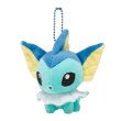 Photo1: Pokemon Center 2017 POKEMON DOLLS Plush Mascot Key Chain Vaporeon (1)