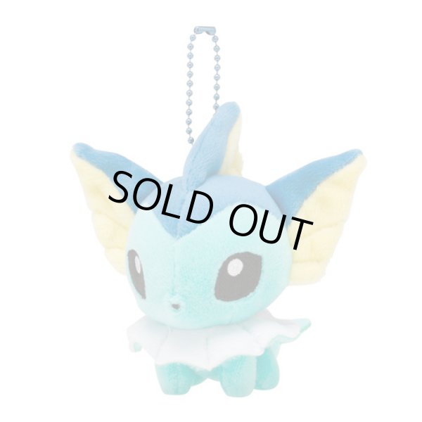Photo1: Pokemon Center 2017 POKEMON DOLLS Plush Mascot Key Chain Vaporeon (1)