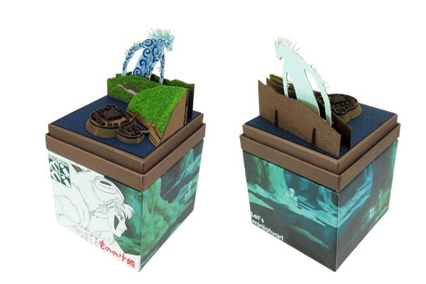 Photo2: Studio Ghibli mini Paper Craft Kit Princess Mononoke 44 "Didarabotchi" (2)