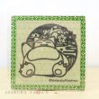 Photo2: Pokemon 2017 Kiri-e art Tatami Coaster Snorlax (2)