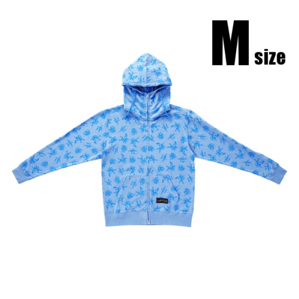 Photo1: Pokemon Center 2017 Eevee Collection Colorful Hoodie Glaceon M size (1)