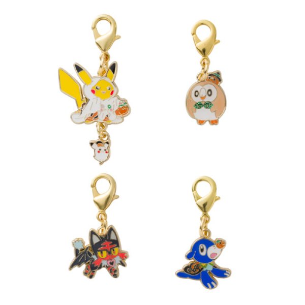 Photo1: Pokemon Center 2017 Pokemon Halloween Time Metal Charm Set Pikachu (1)