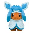 Photo1: Pokemon Center 2017 Eevee Poncho Series Glaceon ver.  Plush Toy (1)