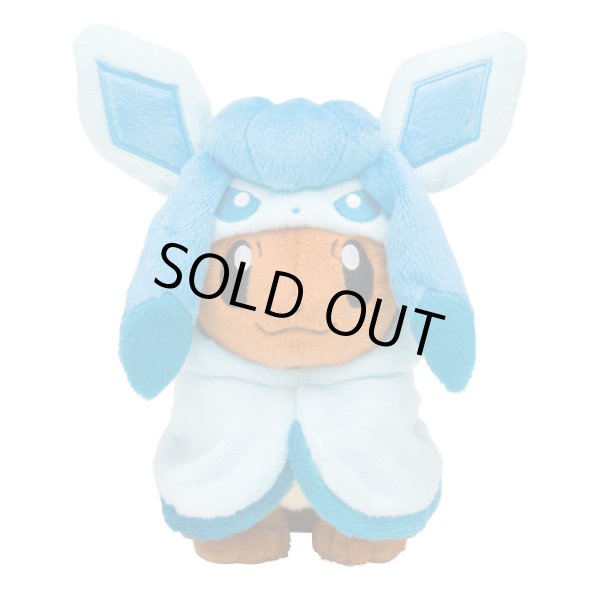 Photo1: Pokemon Center 2017 Eevee Poncho Series Glaceon ver.  Plush Toy (1)