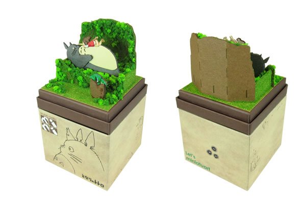 Photo2: Studio Ghibli mini Paper Craft Kit My Neighbor Totoro 48 "Mei and Totoro" (2)