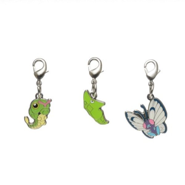 Photo1: Pokemon Center 2018 #My151 Metal Charm # 010 011 012 Caterpie Metapod Butterfree (1)