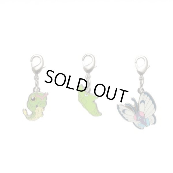 Photo1: Pokemon Center 2018 #My151 Metal Charm # 010 011 012 Caterpie Metapod Butterfree (1)