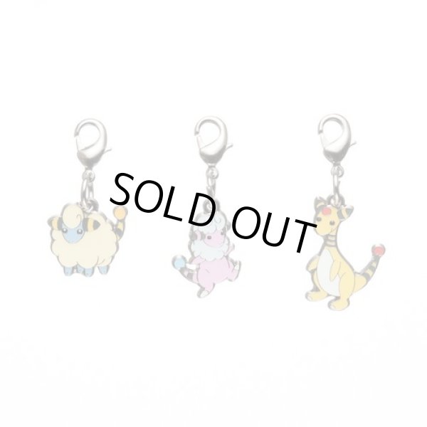 Photo1: Pokemon Center 2012 Metal Charm # 179 180 181 Mareep Flaaffy Ampharos (1)