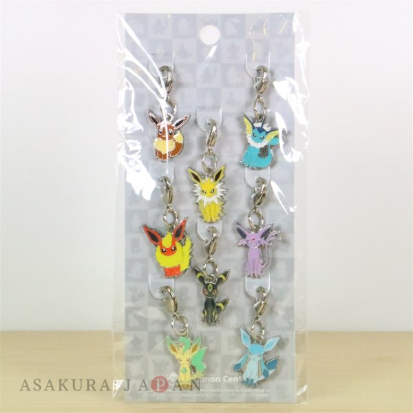 Photo2: Pokemon Center 2011 Metal Charm # 133 134 135 136 196 197 470 471 Eevee Evolutions 8 pc 2011 ver. (2)