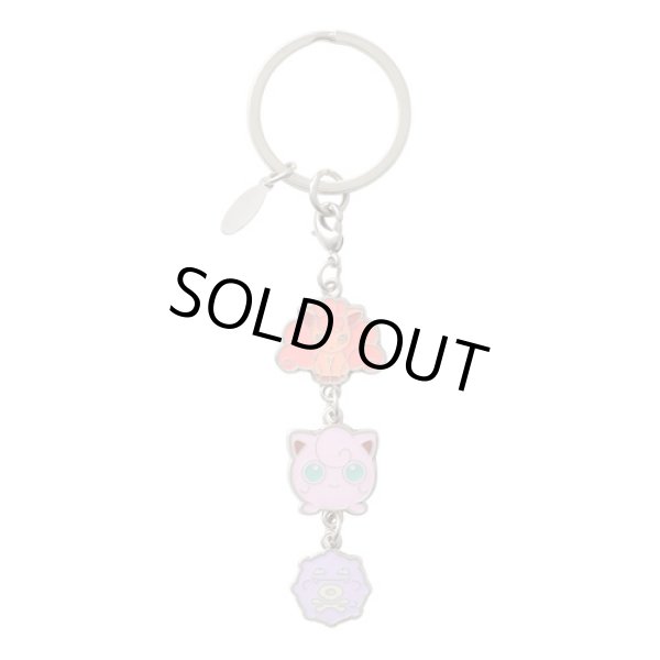 Photo2: Pokemon Center 2017 Transform Ditto Both sides Triple Metal Charm Key chain Vulpix Jigglypuff Koffing (2)