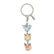 Photo1: Pokemon Center 2017 Transform Ditto Both sides Triple Metal Charm Key chain Vaporeon Jolteon Flareon (1)