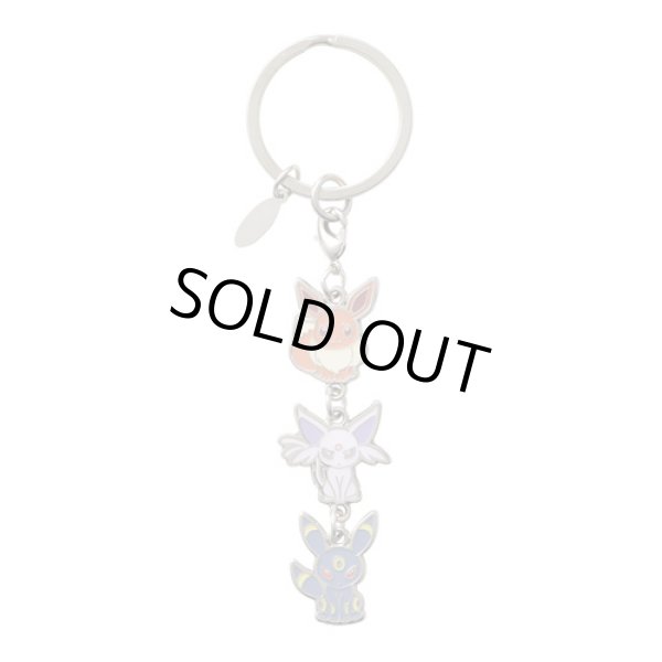 Photo2: Pokemon Center 2017 Transform Ditto Both sides Triple Metal Charm Key chain Eevee Espeon Umbreon (2)