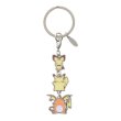 Photo1: Pokemon Center 2017 Transform Ditto Both sides Triple Metal Charm Key chain Pikachu Pichu Raichu (1)