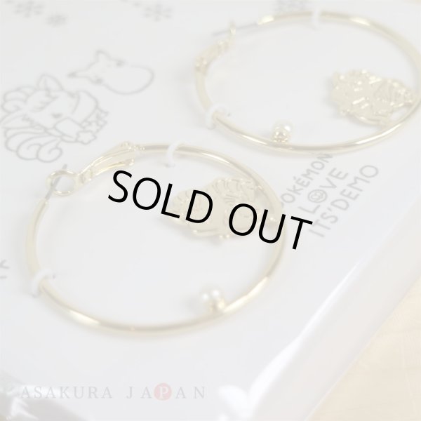 Photo4: POKEMON LOVE ITS' DEMO Winter Hoop Pierce Pierced Earrings Vulpix (4)