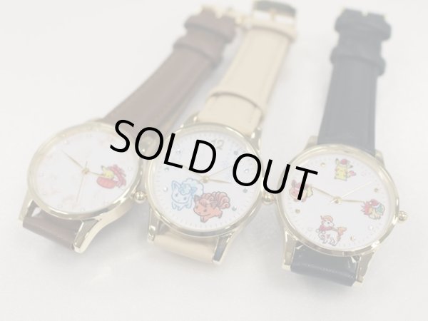 Photo5: POKEMON LOVE ITS' DEMO Winter Wristwatch Leather Belt Alola Vulpix (5)
