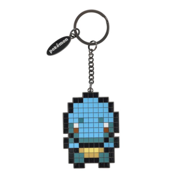 Photo1: Pokemon Center 2017 Metal Key chain Squirtle Game Dot Pixel design (1)