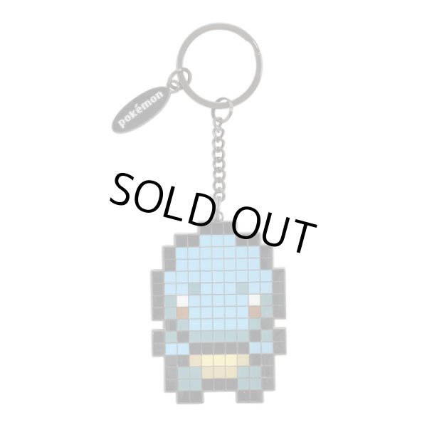 Photo1: Pokemon Center 2017 Metal Key chain Squirtle Game Dot Pixel design (1)