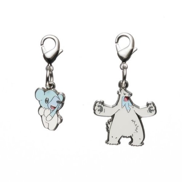 Photo1: Pokemon Center 2012 Metal Charm # 613 614 Cubchoo Beartic (1)