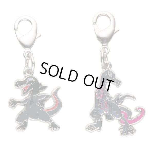 Photo1: Pokemon Center 2017 Metal Charm # 757 758 Salandit Salazzle (1)